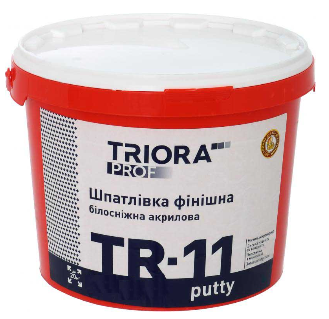 Шпаклівка Triora TR-11 putty білосніжна 1,5 кг